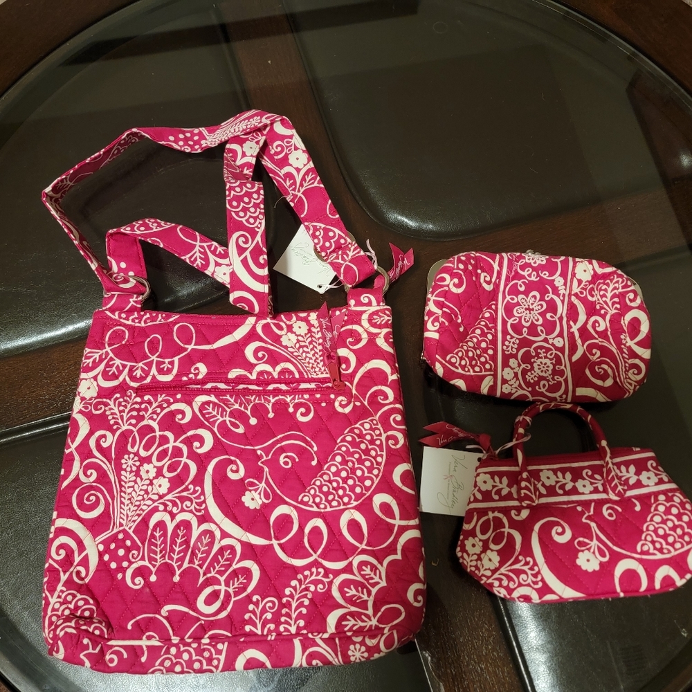 Vera Bradley purse and with two smaller matching